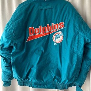 Dolphins Teal Puffer Jacket